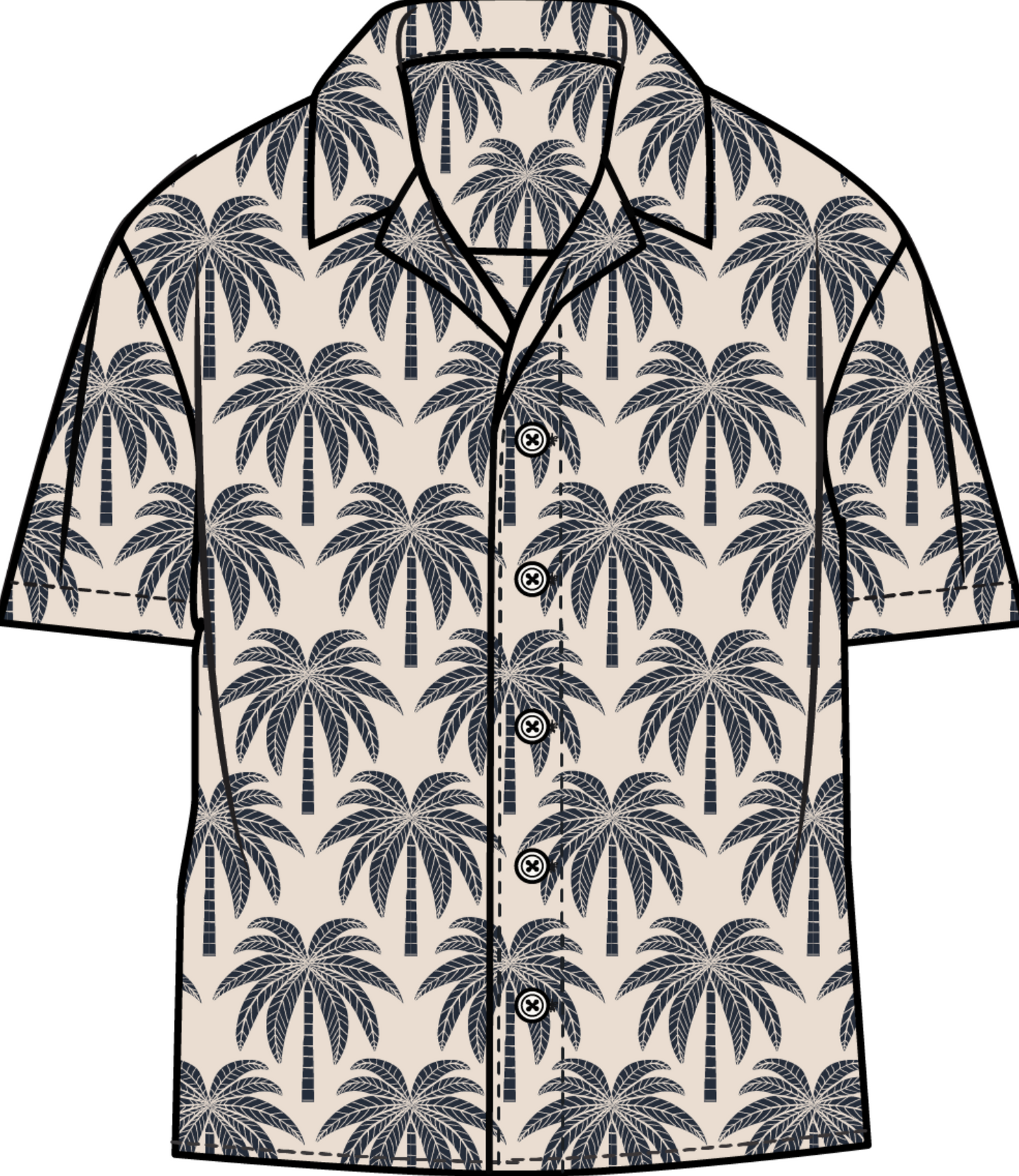 Palm Tree Button Up