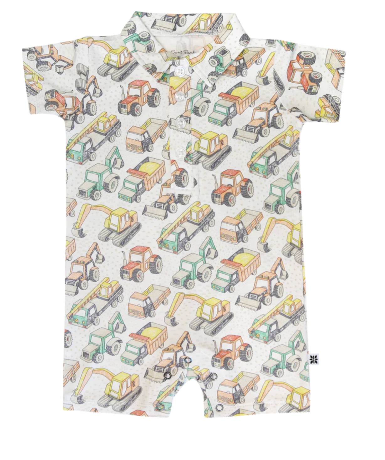 Polo Romper - Busy Building