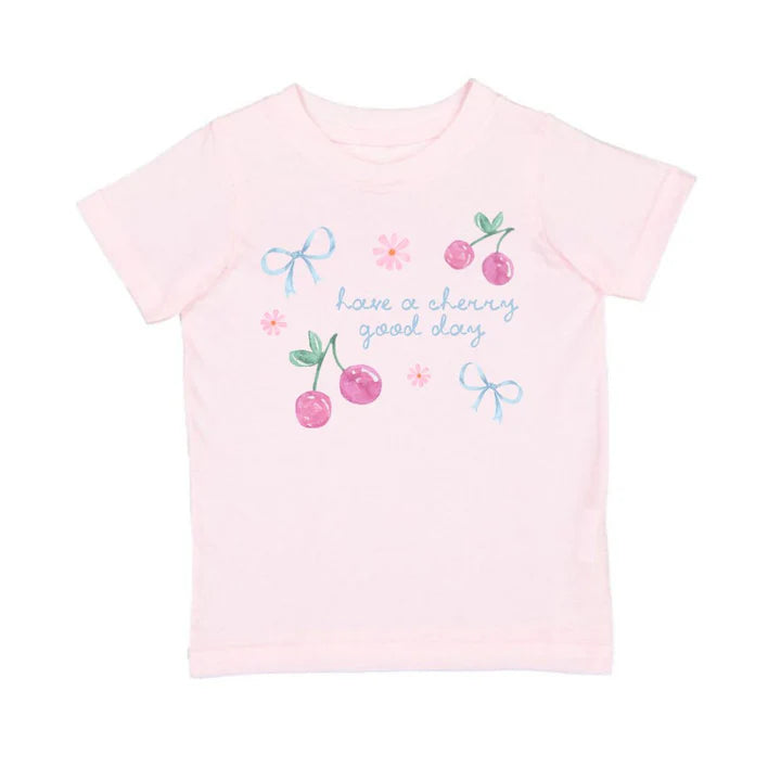 Cherry Good Day Short Sleeve T-Shirt - Ballet - Sweet Wink