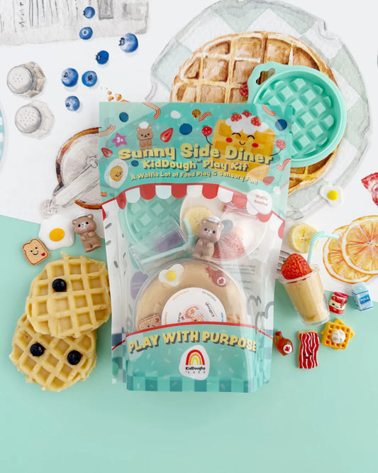 Sunny Side Diner Dough Play Kit | Waffle Scented - Earth Grown KidDoughs (KidDoughs by EGKD)
