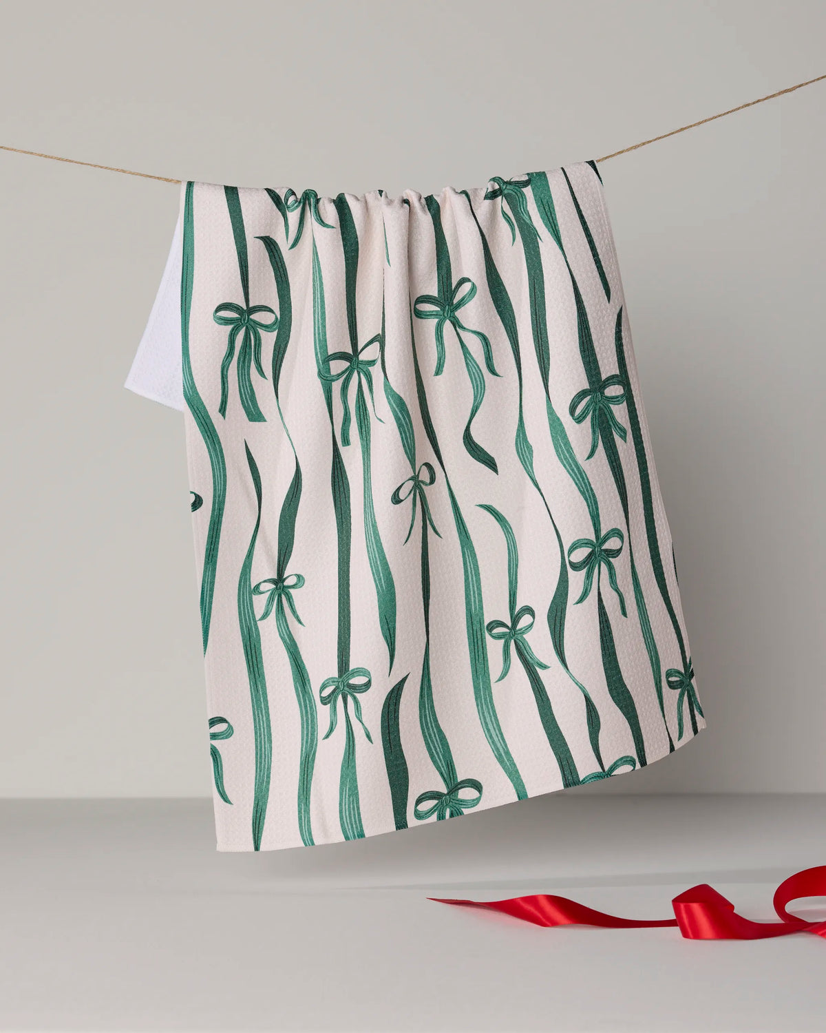 Falling Ribbon Fir Tea Towel