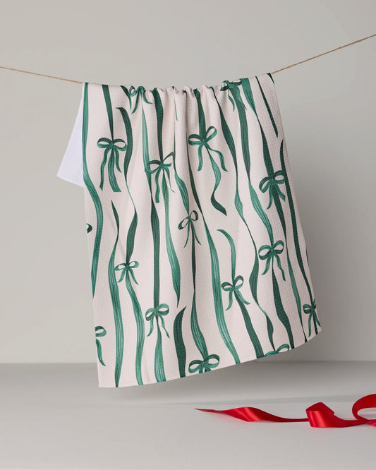 Falling Ribbon Fir Tea Towel