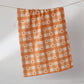 Pumpkin Check Tea Towel