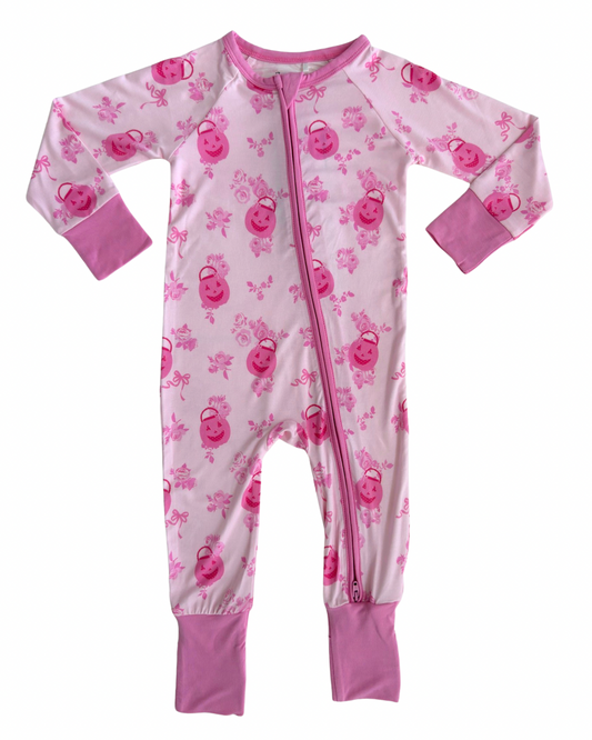 Candy Pail Garden Zipper Romper