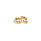 Heart Gem Hoop Earrings - Hypoallergenic, Flat Back, Girl : Pink / Pair