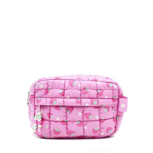 Quilted Scrunchies Strawberry Printed Pouch