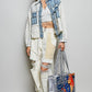 Quilted Indigo Paisley LOVE Tote Bag