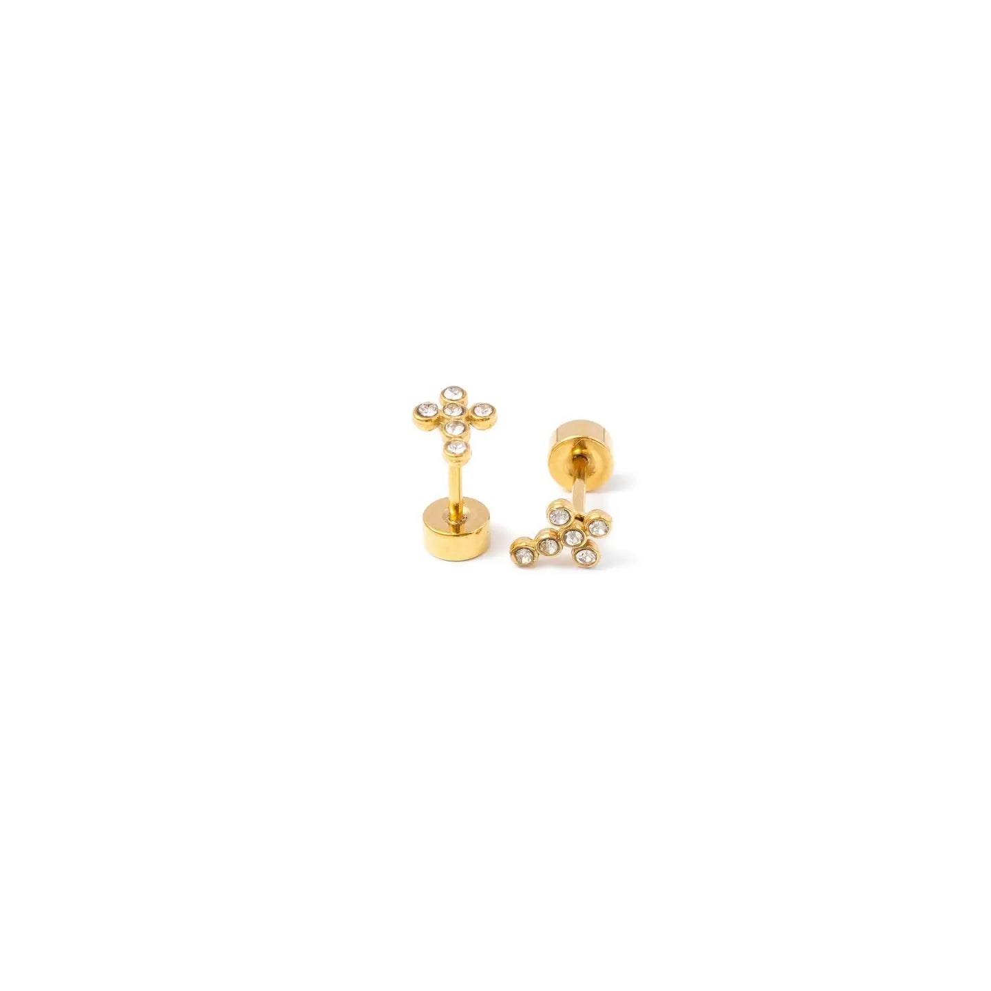 Diamond Cross Studs - Baby Sweet Pea's Boutique