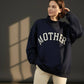 'MOTHER' Embroidered Mock Neck Sweatshirt