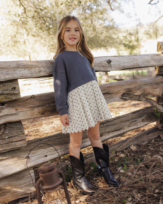 Sweatshirt Dress Vintage Fleur - Rylee and Cru