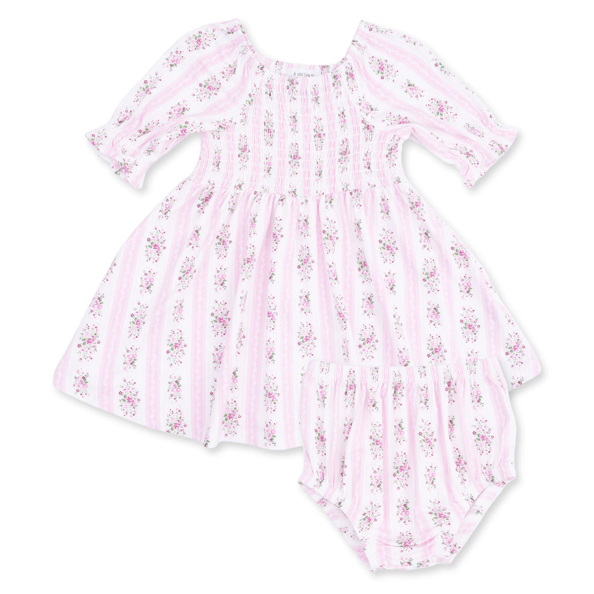 Jennifer Dress and Bloomer- Bella Rose Stripe