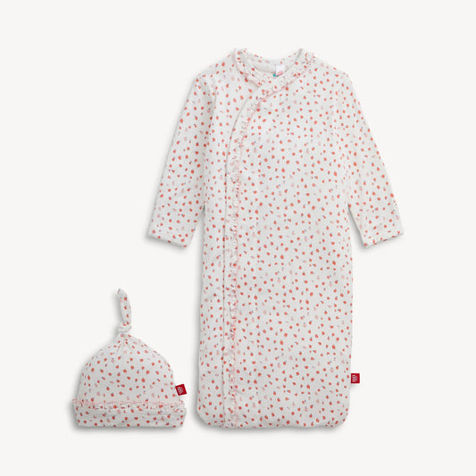 Apple Blossom Modal Magnetic Gown & Hat Set NB-3 Months