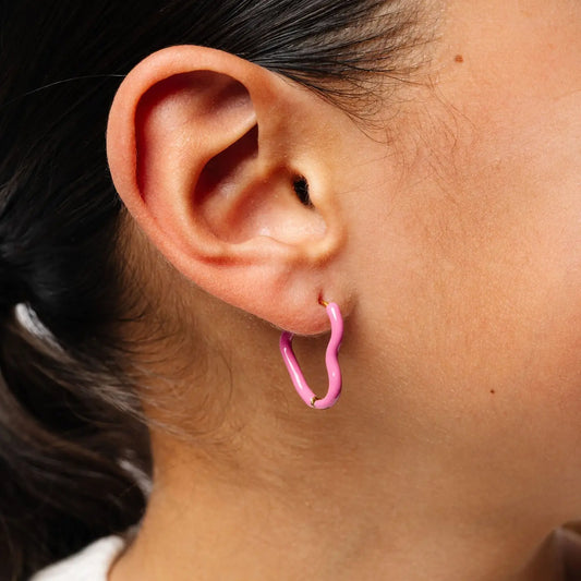 Enamel Heart Hoop - Pip Pop Post