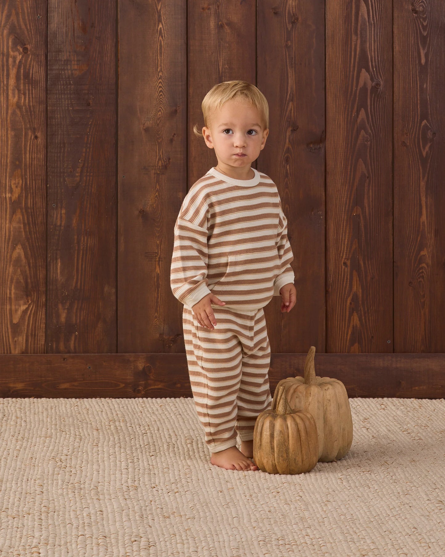 Waffle Slouch Set Spice Stripe