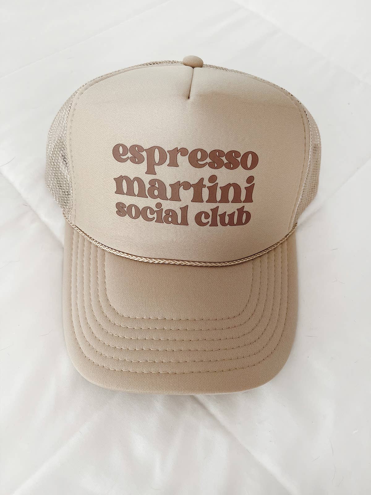 Espresso Martini Social Club Trucker Hat - Tan