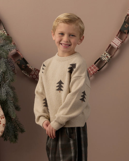 Aspen Sweater Tree Jacquard - Rylee and Cru