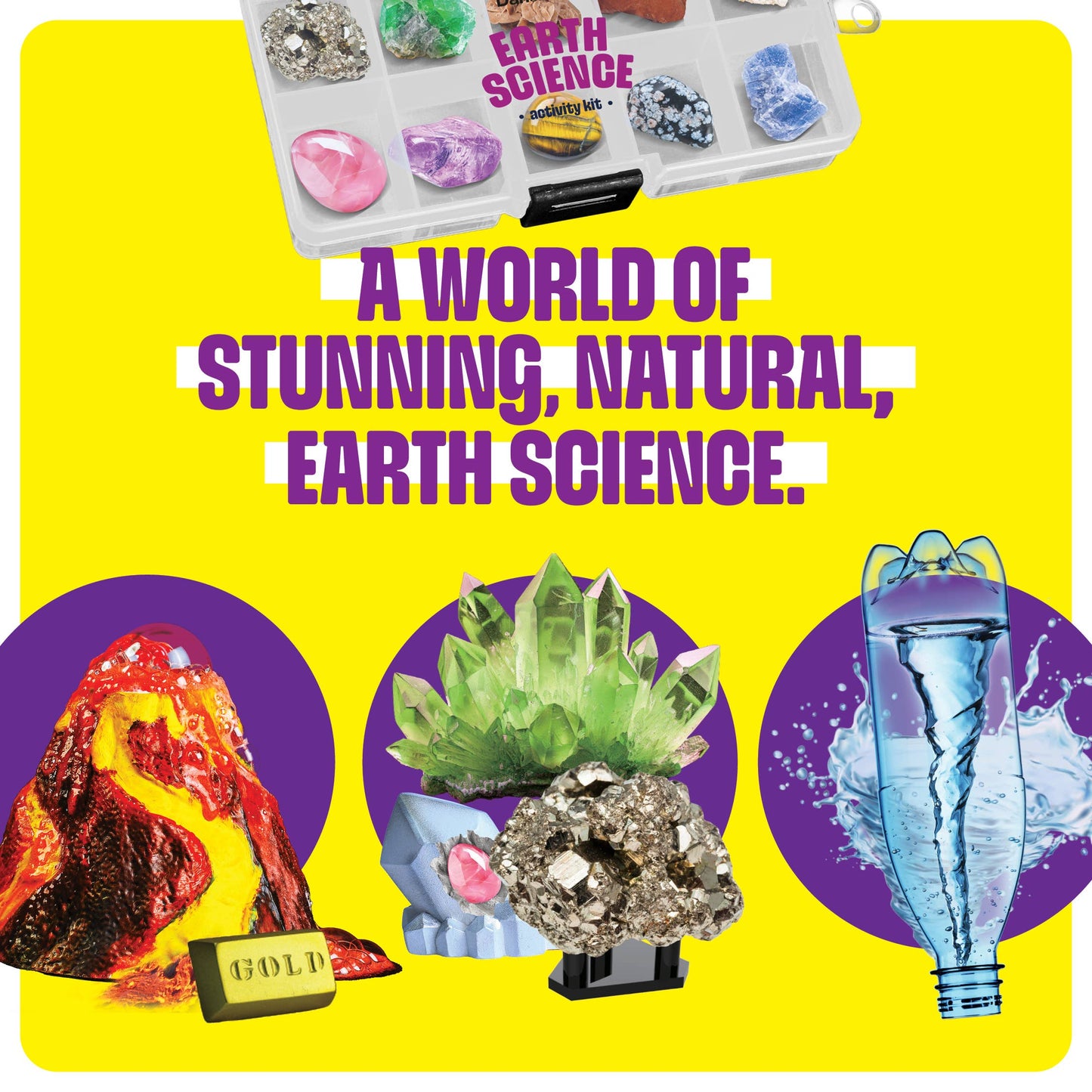 Earth Science Kit for Kids - Volcano Tornado Experiments Kit