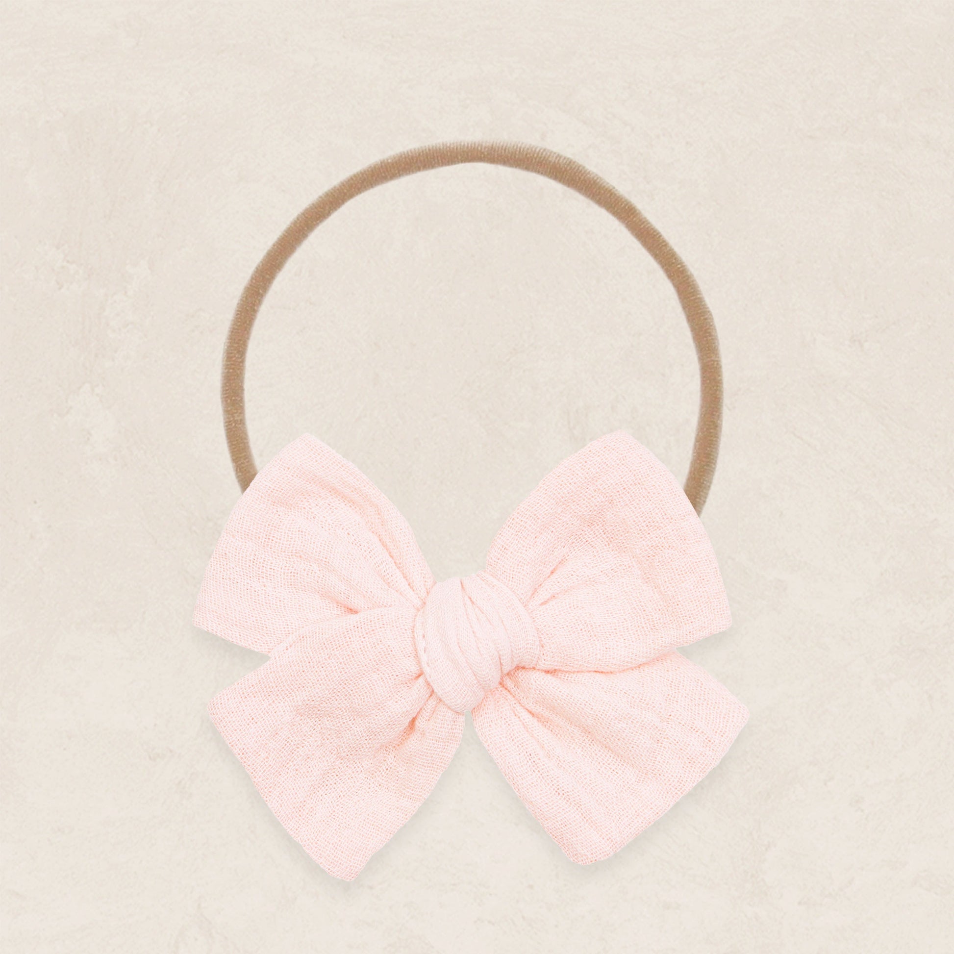 Adventure Bow - Blush Headband - Lou Lou & Co