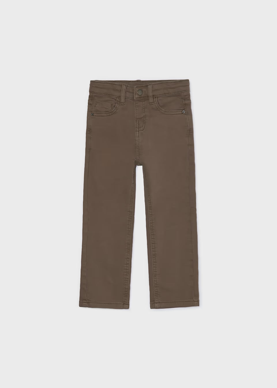 Boy Regular Fit Pants- Brown