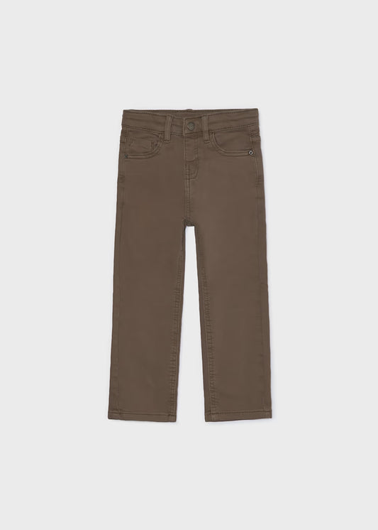 Boy Regular Fit Pants- Brown