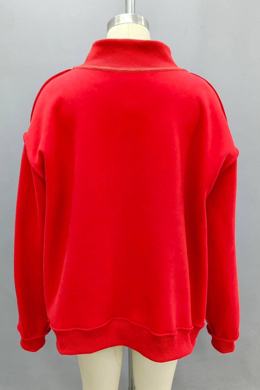 'OHIO' Embroidered Mock Neck Sweatshirt
