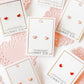 Screwback Stud Earrings - Nora Heart Pink