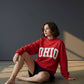 'OHIO' Embroidered Mock Neck Sweatshirt