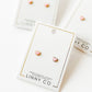 Screwback Stud Earrings - Nora Heart Pink