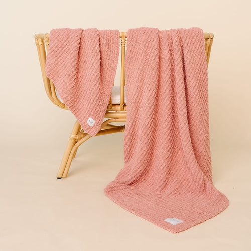 Chenille Blanket - Rose - Small - Lou Lou & Co