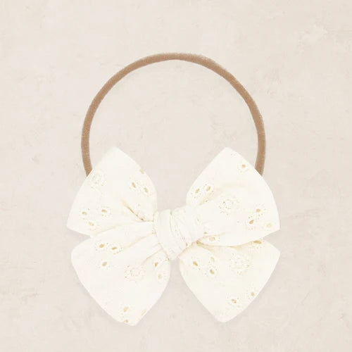 Adventure Bow - Vanilla Eyelet Headband