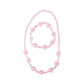Pink Crystal Blooms Necklace & Bracelet Set Sale price
