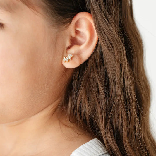 Diamond Crawler Stud Earrings