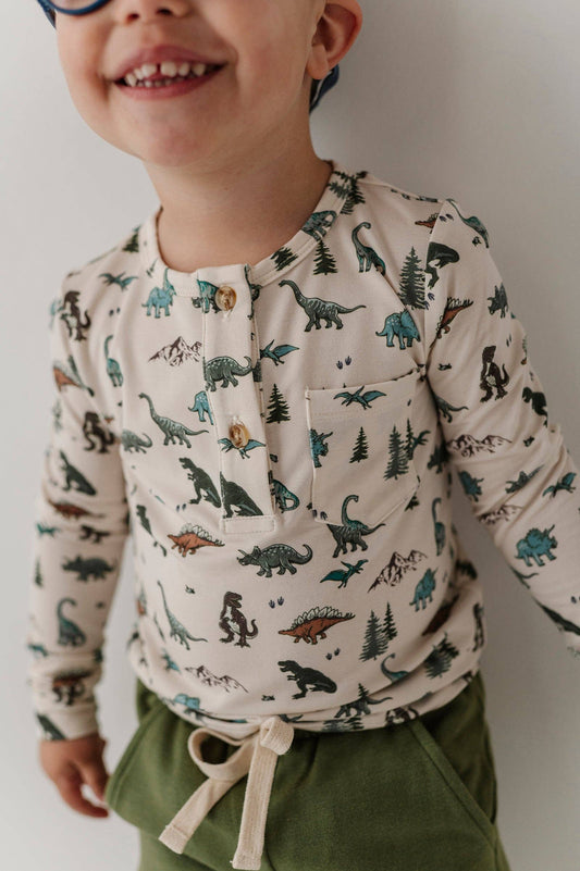 Henley Shirt: Dino Land
