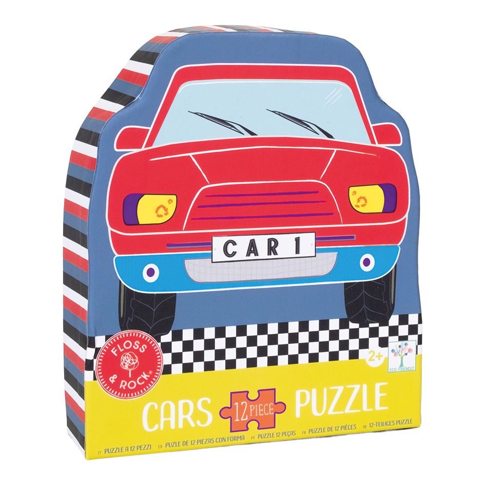 Cars 12pc Shaped Jigsaw with Shaped Box