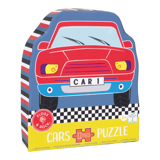 Cars 12pc Shaped Jigsaw with Shaped Box