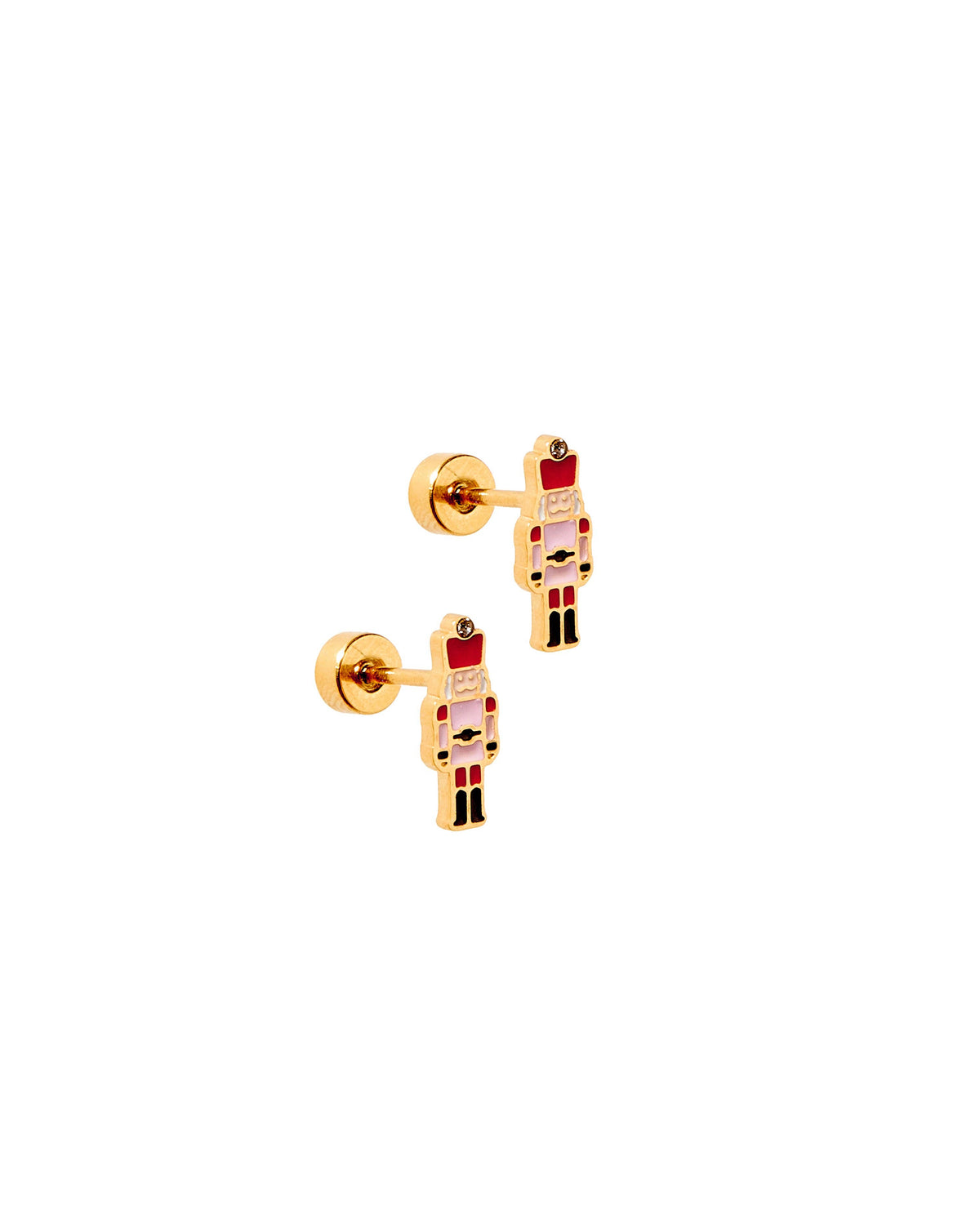 Screwback Stud Earrings - Nutcracker