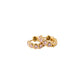 Heart Gem Hoop Earrings - Hypoallergenic, Flat Back, Girl : Pink / Pair