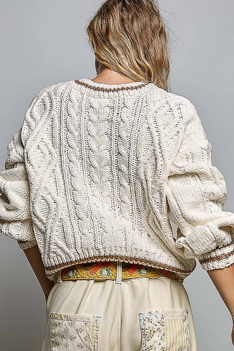 The Cable Knit Crewneck