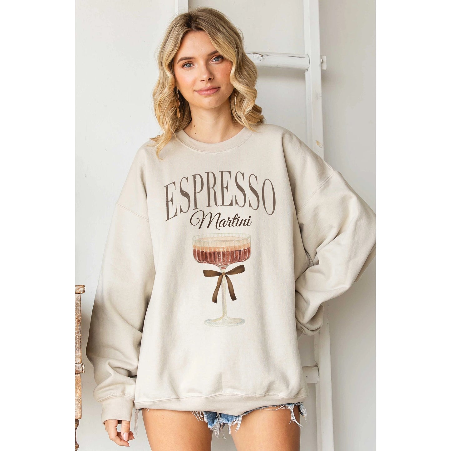 Espresso Martini Oversized Graphic Sweatshirt