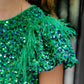 Emerald Shimmer Party Dress