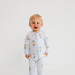 Striped Ducks Zipper Romper