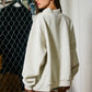 "MERRY" Varsity Mock Neck Sweatshirt: Red Polka Dot