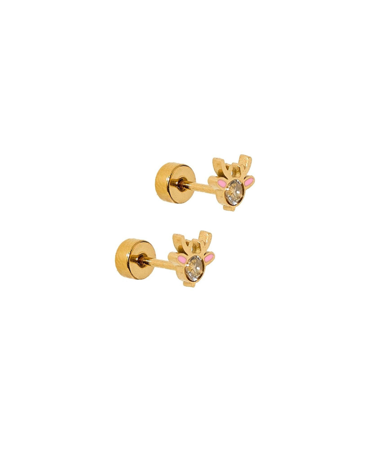 Screwback Stud Earrings - Reindeer