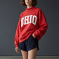 'OHIO' Embroidered Mock Neck Sweatshirt