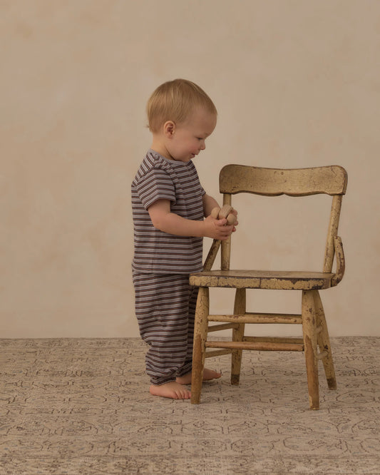 Jersey Tee + Pant Set Vintage Stripe - Rylee and Cru