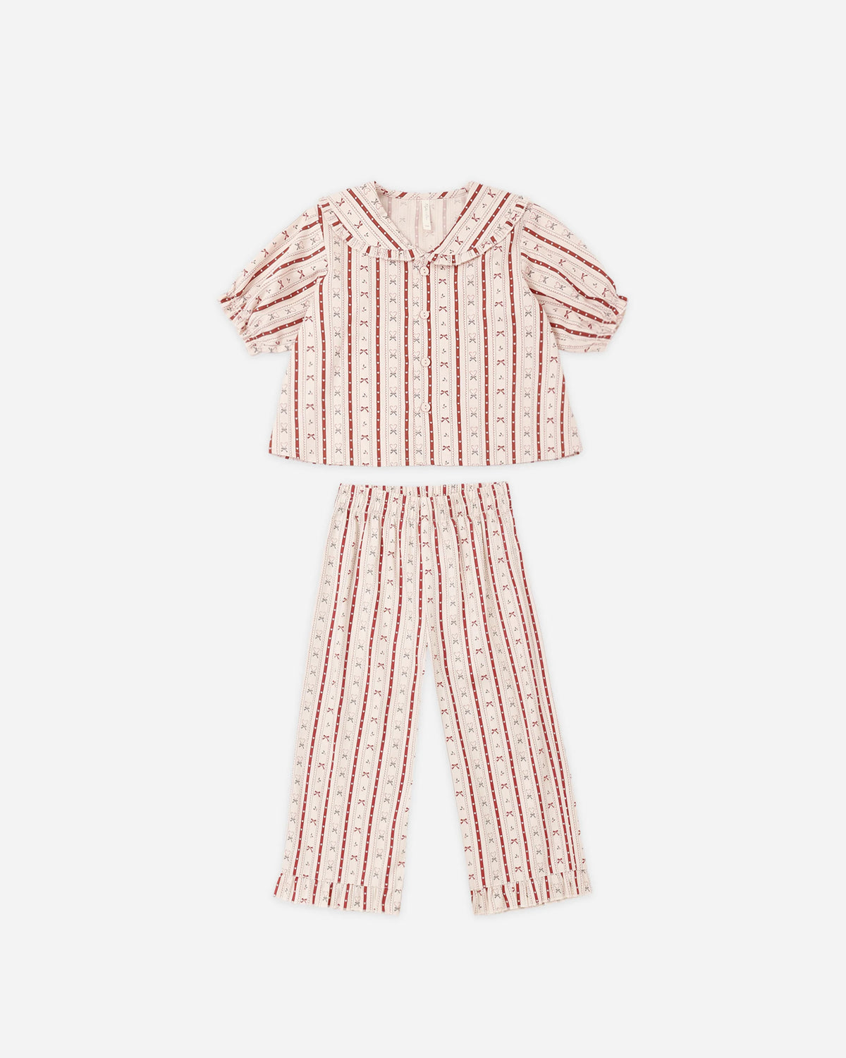 Ruffle Pajamas Candy Cane Lane