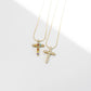 Emalee Crystal Cross Necklace -Crystal