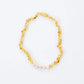 Polished Honey Baltic Amber + Pink Rose Quartz || Necklace 13 inch - Canyon Leaf