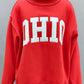 'OHIO' Embroidered Mock Neck Sweatshirt