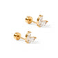 Screwback Stud Earrings - Nova Gold